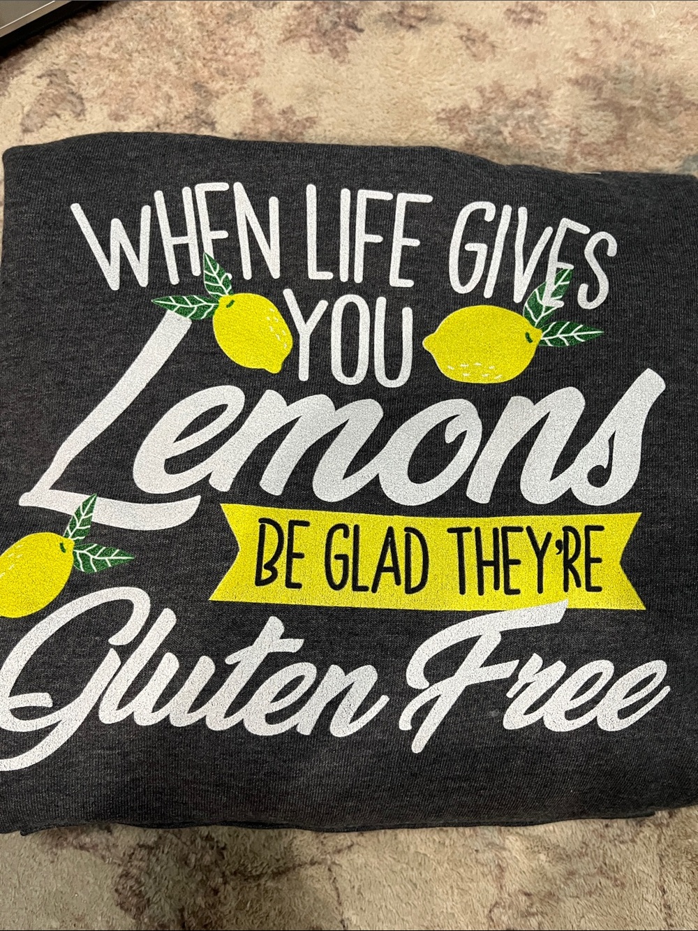 GREY Sweatshirt Lemons -NWOT Box 1